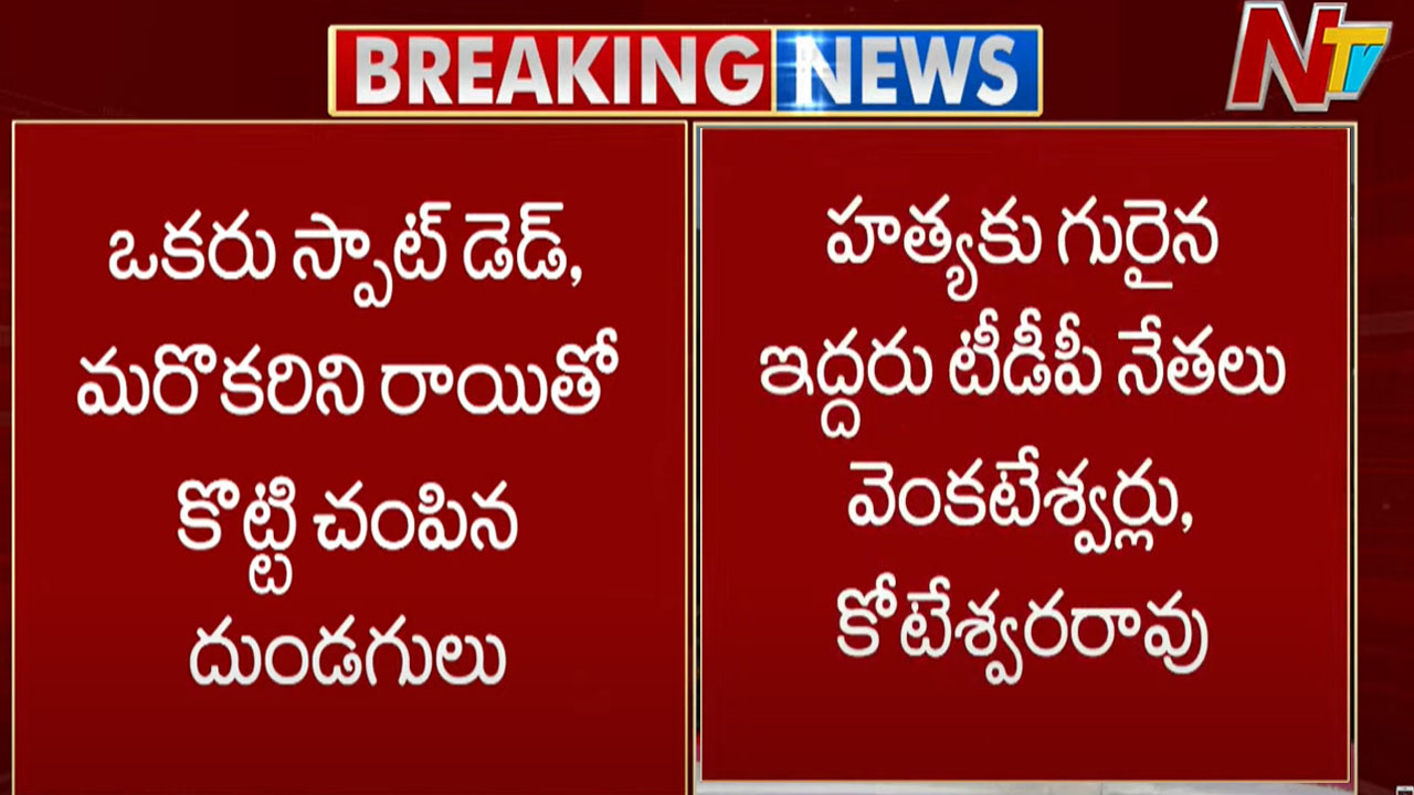 Palnadu District: టీడీపీ నేతల మధ్య ఆధిపత్య పోరు.. ఇద్దరు వ్యక్తుల దారుణ హత్య..