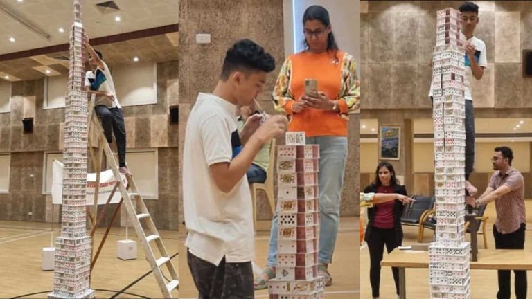 Guinness Record  : పేక ముక్కలతో రికార్డ్‌ సృష్టించిన 15 ఏళ్ల బాలుడు