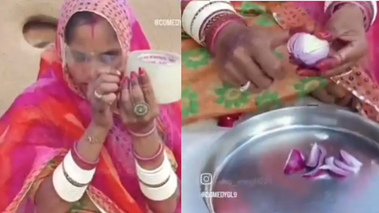 Viral : కళ్లలో నీళ్లు రాకుండా ఉల్లిపాయలు కోయాలంటే..? ఈ వీడియో తప్పనిసరిగా చూడండి..!