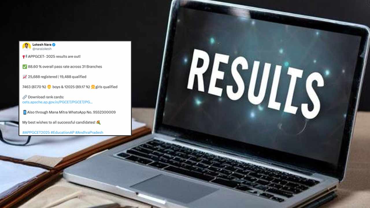 AP PGCET-2025 Results: ఏపీ పీజీసెట్-2025 ఫలితాలు విడుదల.. బాలికలదే పైచేయి..