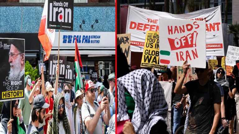 Hands off Iran: అమెరికా నగర వీధుల్లో నిరసనలు.. ఇరాన్‌పై యుద్ధం ఆపాలని డిమాండ్!