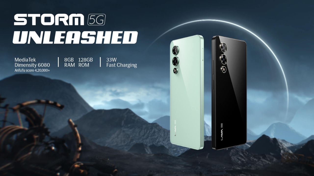 Lava Storm 5G: కేవలం రూ.7,999కే 6.75 అంగుళాల HD+ డిస్ప్లే, 50MP కెమెరాతో వచ్చేసిన లావా స్టోర్మ్ మొబైల్స్ ..!