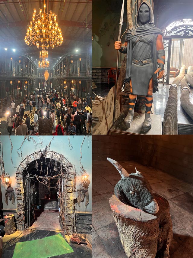 The Raja Saab: రాజా సాబ్ హవేలీ సెట్ ఎంత భయంకరంగా ఉందో చూసారా..?