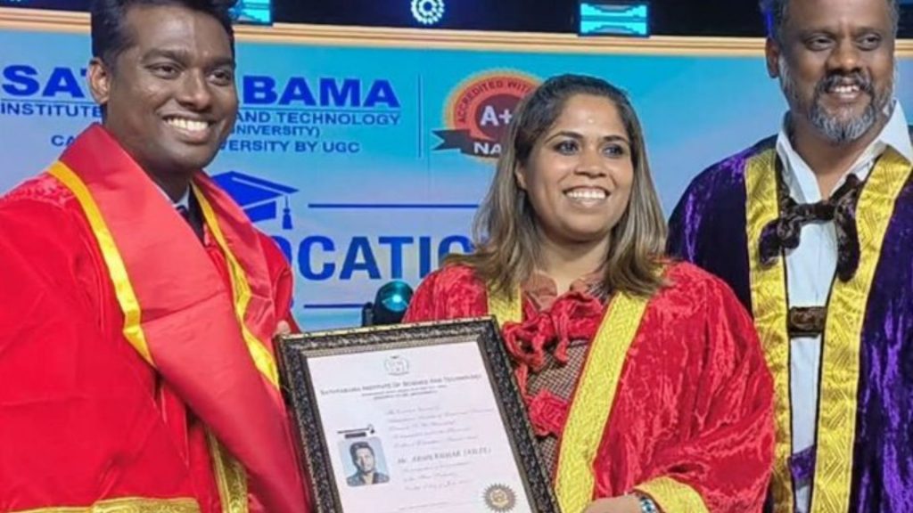 Tamil Director Atlee, Receives Doctorate,