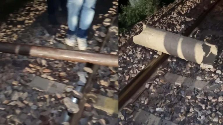 Shamli Delhi Train: రైలు ప్రమాదానికి కుట్ర… ట్రాక్‌పై ఇనుప, సిమెంట్ పైపులు..