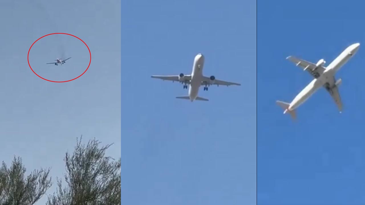 US: గాల్లో ఉండగా విమానంలో మంటలు.. సేఫ్‌గా ల్యాండింగ్.. వీడియో వైరల్