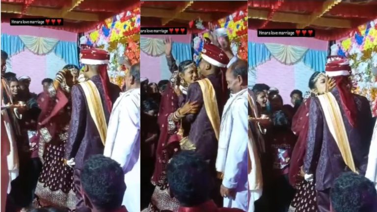 Viral Video: పెళ్లిమండపం పైనే కాబోయేవాడికి ముద్దుల వర్షం కురిపించిన పెళ్లి కూతురు..!