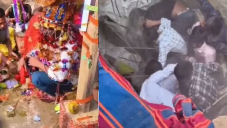 Viral Video: పెళ్లి వేడుకలో ఊహించని ఘటన.. ఒక్కసారిగా కూలిన ఇంటి మేడ.. చివరకు..?