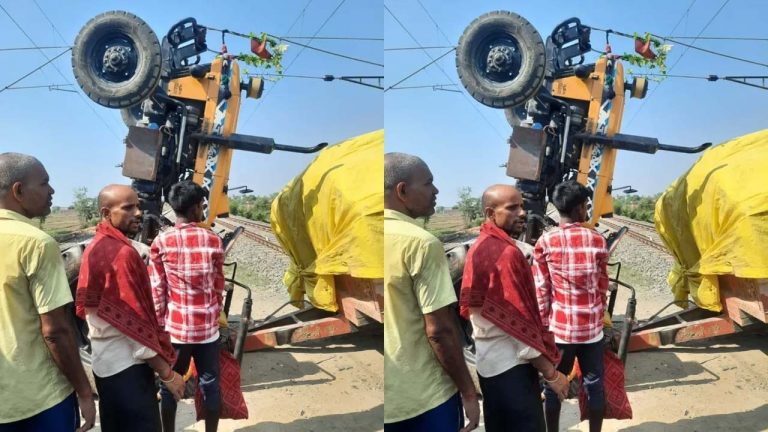 Intercity Express: ట్రాక్ మధ్యలో ఇరుక్కుపోయిన ట్రాక్టర్.. వేగంగా దూసుకొచ్చిన ఇంటర్‌సిటీ ఎక్స్‌ప్రెస్.. చివరకు
