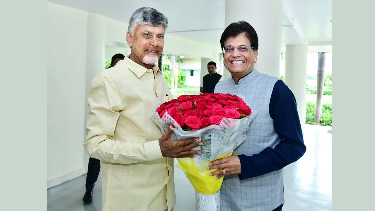 CM Chandrababu Naidu: సీఎం చంద్రబాబుతో కేంద్ర మంత్రి గోయల్ భేటీ.. కీలక అంశాలపై చర్చ