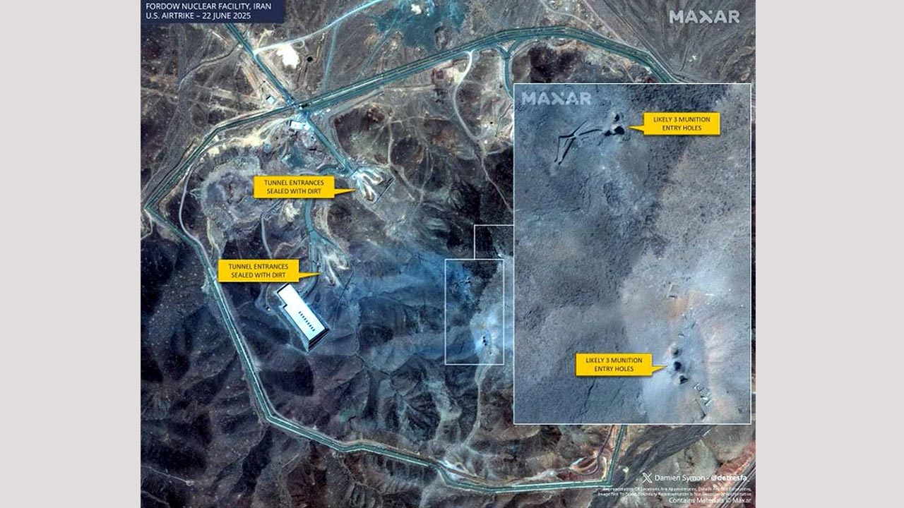 Operation Midnight Hammer: ఫోర్డో అణు కేంద్రంపై అమెరికా విధ్వంసం.. శాటిలైట్‌ చిత్రాలు వెలుగులోకి