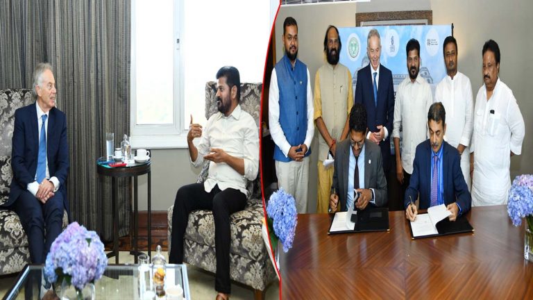 CM Revanth Reddy: బ్రిటన్ మాజీ ప్రధాని టోనీ బ్లెయిర్⁬తో సీఎం రేవంత్ రెడ్డి భేటీ..