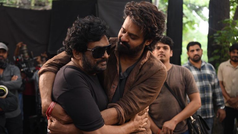 Rajasaab : రాజాసాబ్ సెట్స్ లో పూరీ.. ప్రభాస్ లుక్స్ చూశారా