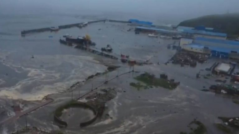 Russia Earthquake: రష్యాలో సునామీ బీభత్సం.. వెలుగులోకి డ్రోన్ విజువల్స్