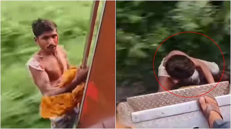 Train Video: మొబైల్ దొంగిలించి కదులుతున్న రైలు నుంచి దూకేసిన దొంగ