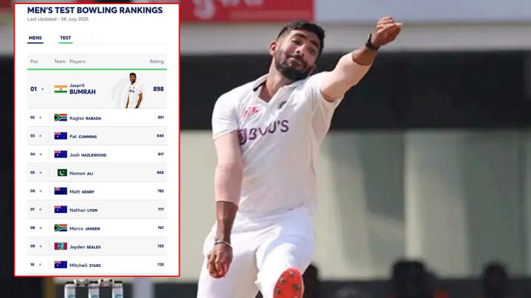 Jasprit Bumrah: ఐసీసీ టెస్టు ర్యాంకింగ్స్‌లో నెంబర్ వన్ స్థానానికి దూసుకెళ్లిన బూమ్రా..