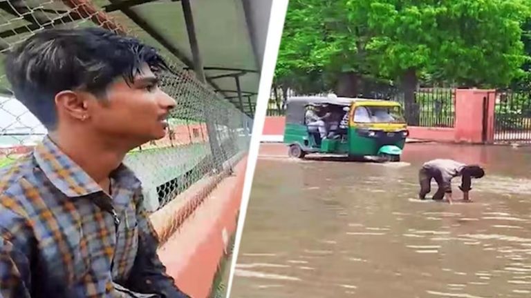 Jaipur: వర్షపు నీటిలో జారిపడిన ఫోన్.. వెక్కివెక్కి ఏడ్చిన యువకుడు