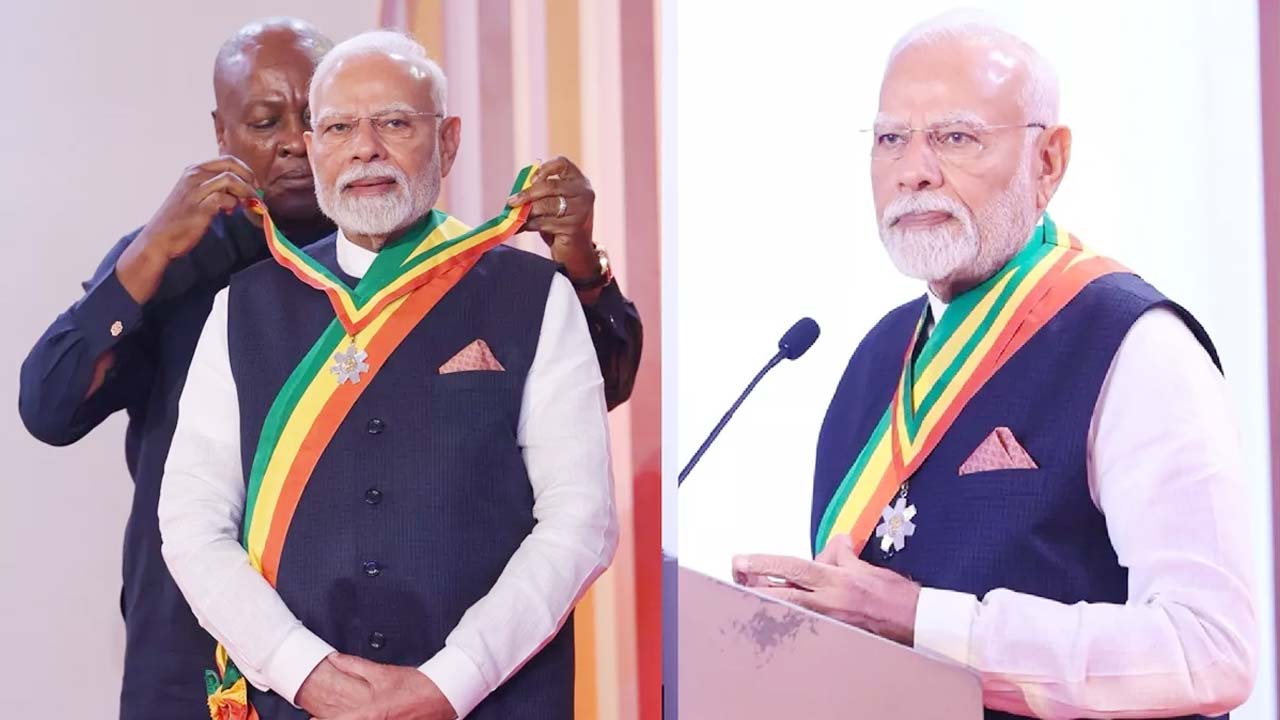 PM Narendra Modi: ప్రధాని మోడీకి అరుదైన గౌరవం.. ఘనా జాతీయ అత్యున్నత అవార్డు ప్రదానం