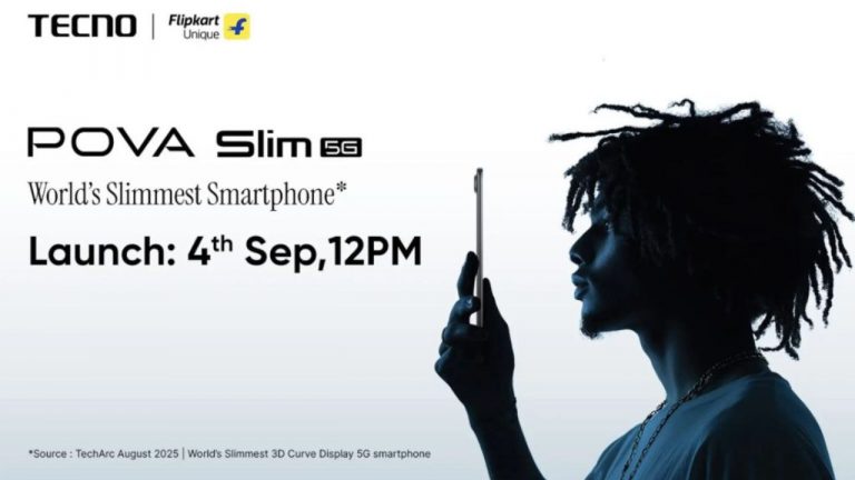 స్టైలిష్ డిజైన్, పవర్‌ఫుల్ బ్యాటరీతో వచ్చేస్తున్న TECNO POVA Slim 5G