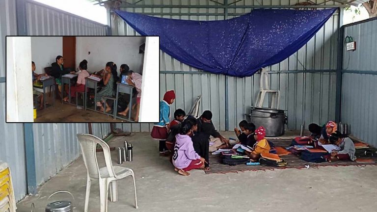 Vikarabad: స్కూల్‌ ఎప్పుడు కూలుతుందో తెలియని భయం.. పీర్ల కొట్టం, గణేష్‌ మండపంలో పాఠాలు..!