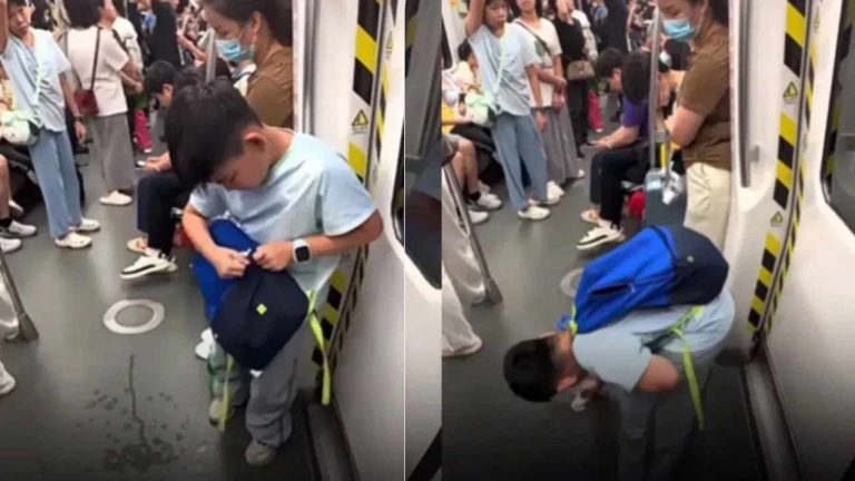 Viral Incident : మెట్రోలో చిన్నోడి పనితో అందరికీ షాక్