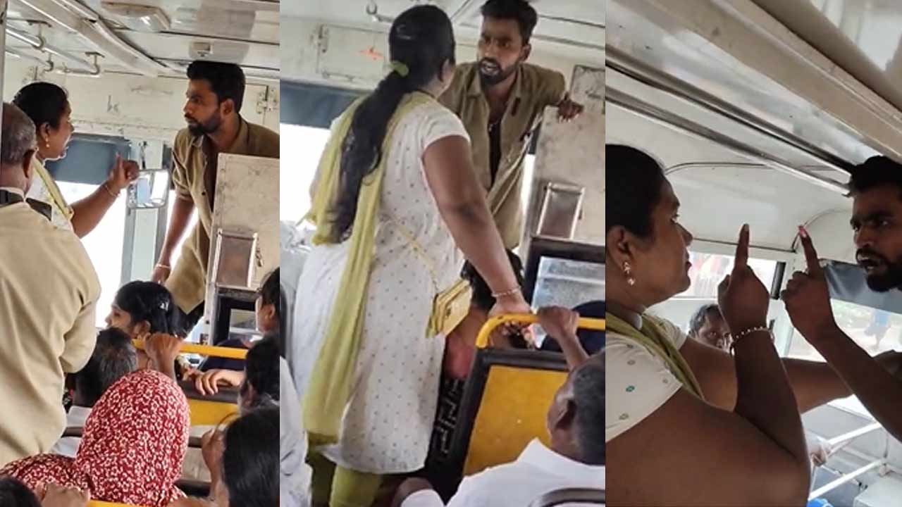 Woman attacks RTC Driver: బస్సు ఆపలేదని ఆర్టీసీ డ్రైవర్‌పై మహిళ దాడి.. బైక్‌పై ఓవర్‌ టేక్‌ చేసి మరీ..!