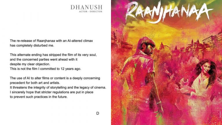 Raanjhanaa Re – Release : AI తో క్లైమాక్స్ మార్చిన మేకర్స్.. అసహనం వ్యక్తం చేసిన ధనుష్