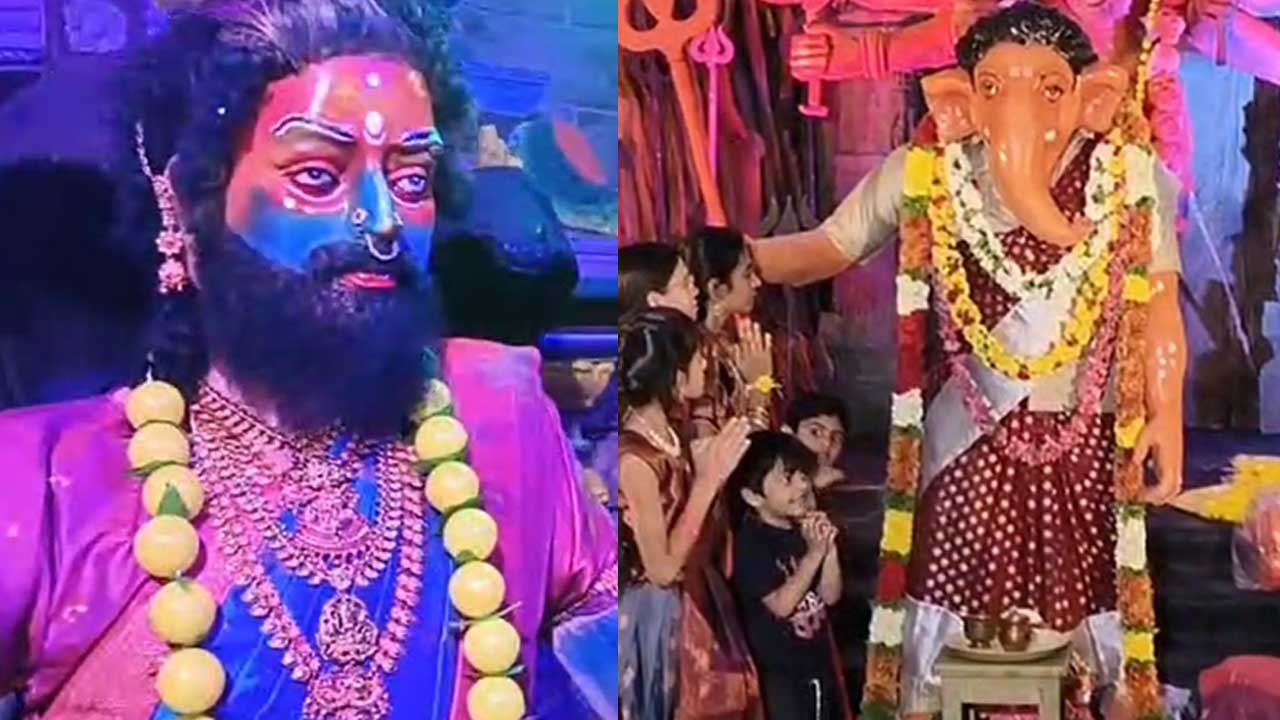 Pushpa : గణేష్ మండపం కాదిది.. పుష్ప రాజ్ అడ్డా!!