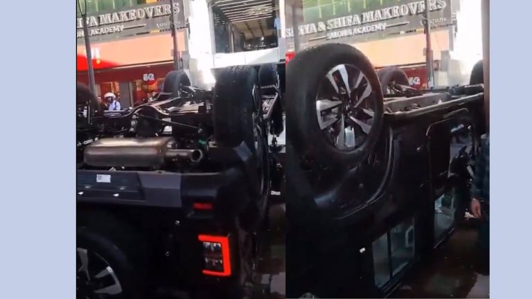 Delhi: షోరూమ్‌ ఫస్ట్‌ఫ్లోర్‌లో నిమ్మకాయ తొక్కిస్తుండగా కిందపడ్డ ఖరీదైన కారు.. ఆ తర్వాత ఏమైందంటే..!