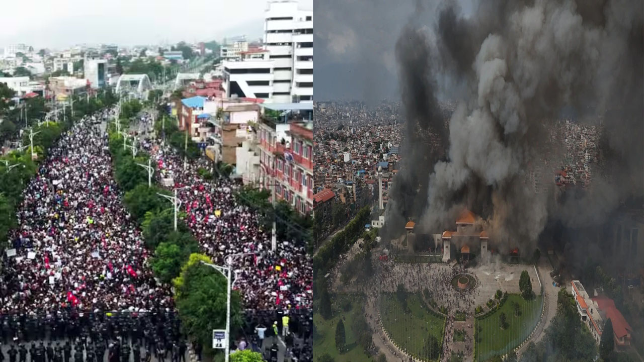 Nepal in Turmoil: సోషల్‌ మీడియా ఎఫెక్ట్.. పార్లమెంట్‌ను తగులబెట్టారు..! నేపాల్‌లో ముదిరిన హింస..