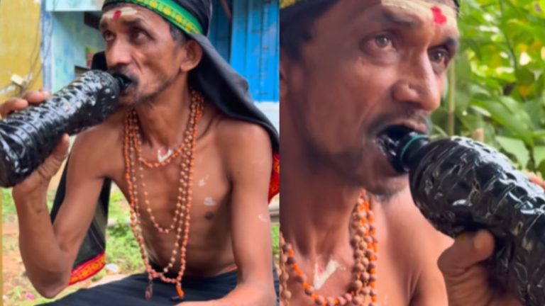 Karnataka:  రోజూ ఫుడ్ కు బదులు ఇంజిన్ ఆయిల్ తాగుతున్న వ్యక్తి.. వీడియో వైరల్