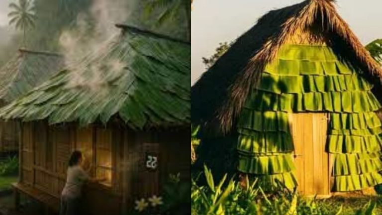 Indonesia: ఆరటి ఆకులతో ఇల్లు చూశారా.. అక్కడంతా ఇదే ట్రెండ్…