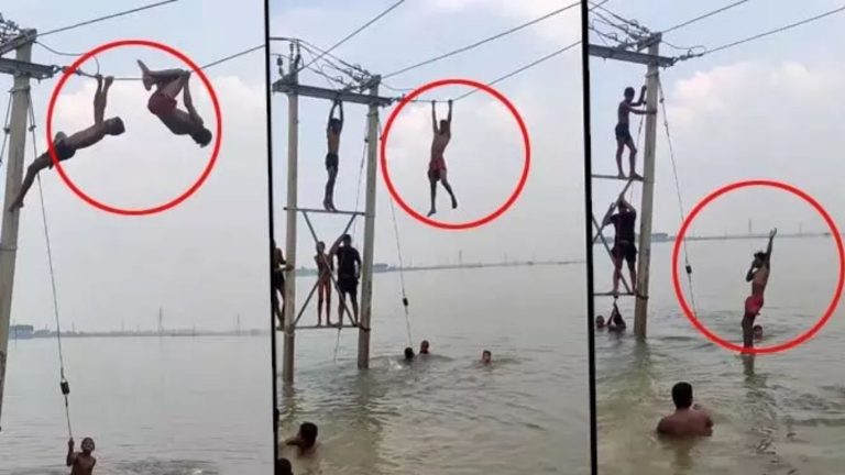 Current wires: ఎవర్రా మీరంతా.. కరెంట్ వైర్లతో ఊయ్యలా ఉగడమేంట్రా..