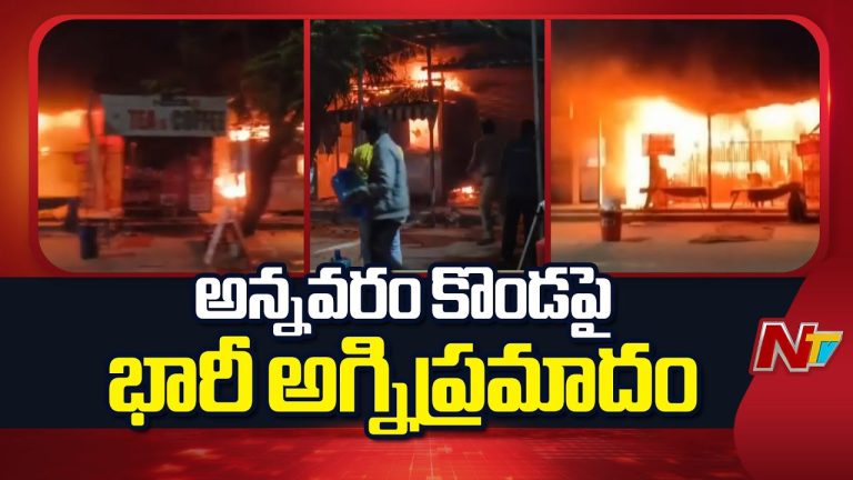 Kakinada : కాకినాడ అన్నవరం కొండ వద్ద భారీ అగ్నిప్రమాదం..
