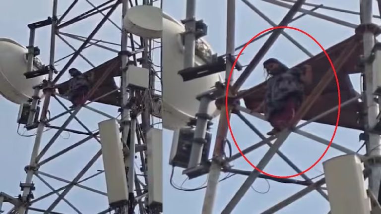 Viral Video: టవర్ ఎక్కి టీచర్ హల్‌చల్.. కారణం తెలిస్తే షాక్ అవ్వాల్సిందే..!