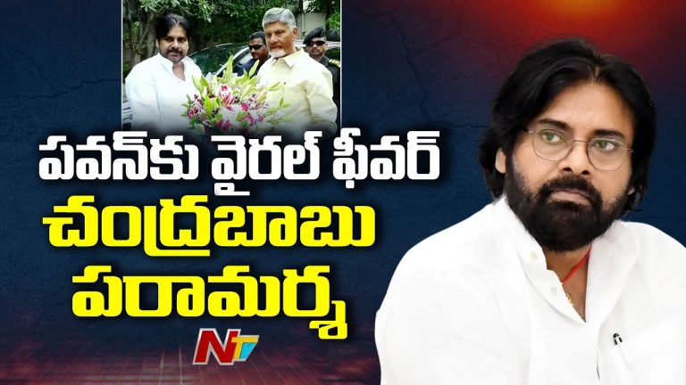 వైరల్ ఫీవర్ తో బాధపడుతున్న డిసీఎం పవన్ కల్యాణ్ ను పరామర్శించిన సీఎం చంద్రబాబు