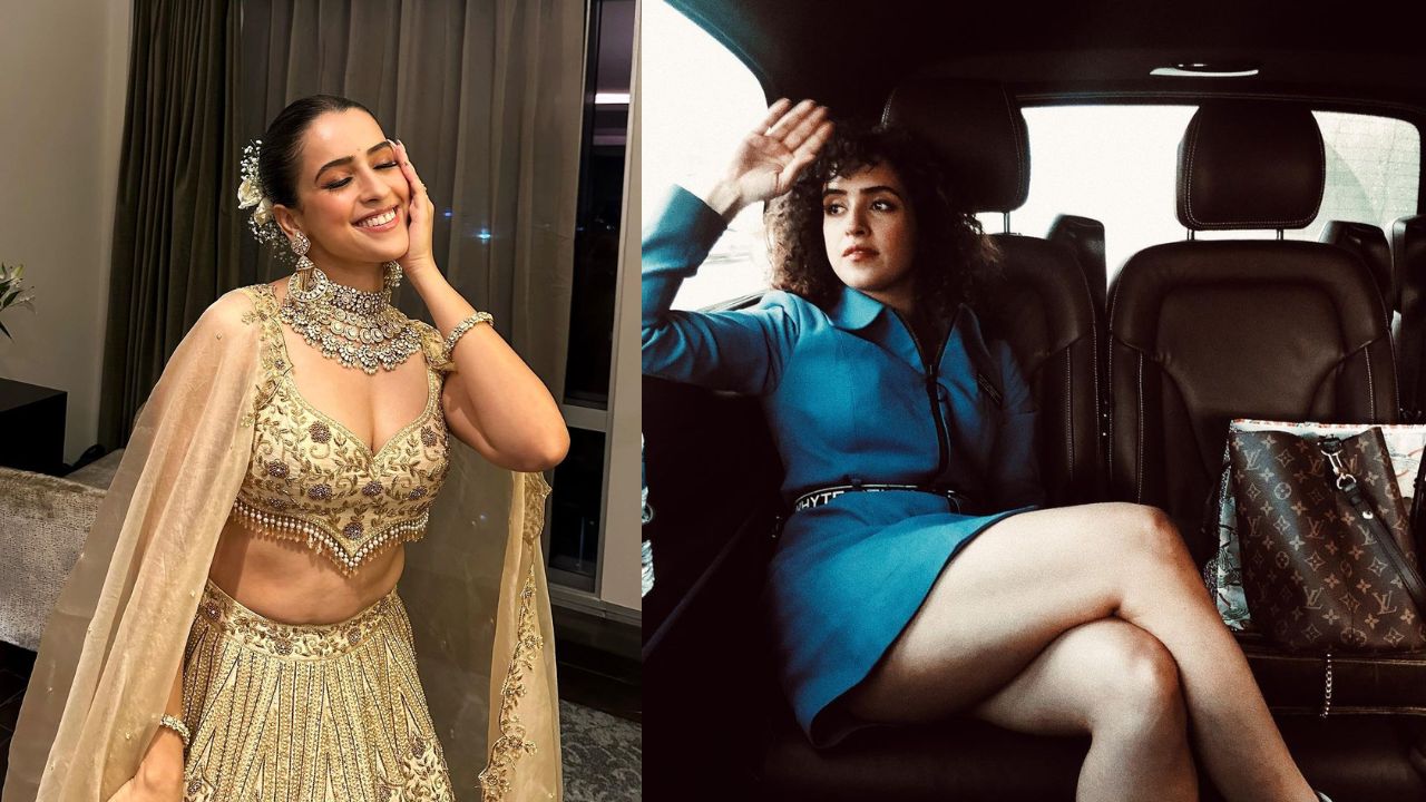 SanyaMalhotra : మేనక మెరపులు.. ఊర్వశి ఉరుములు కలిసిన ‘శాన్వి మల్హోత్ర’ శారీ ఫొటోస్