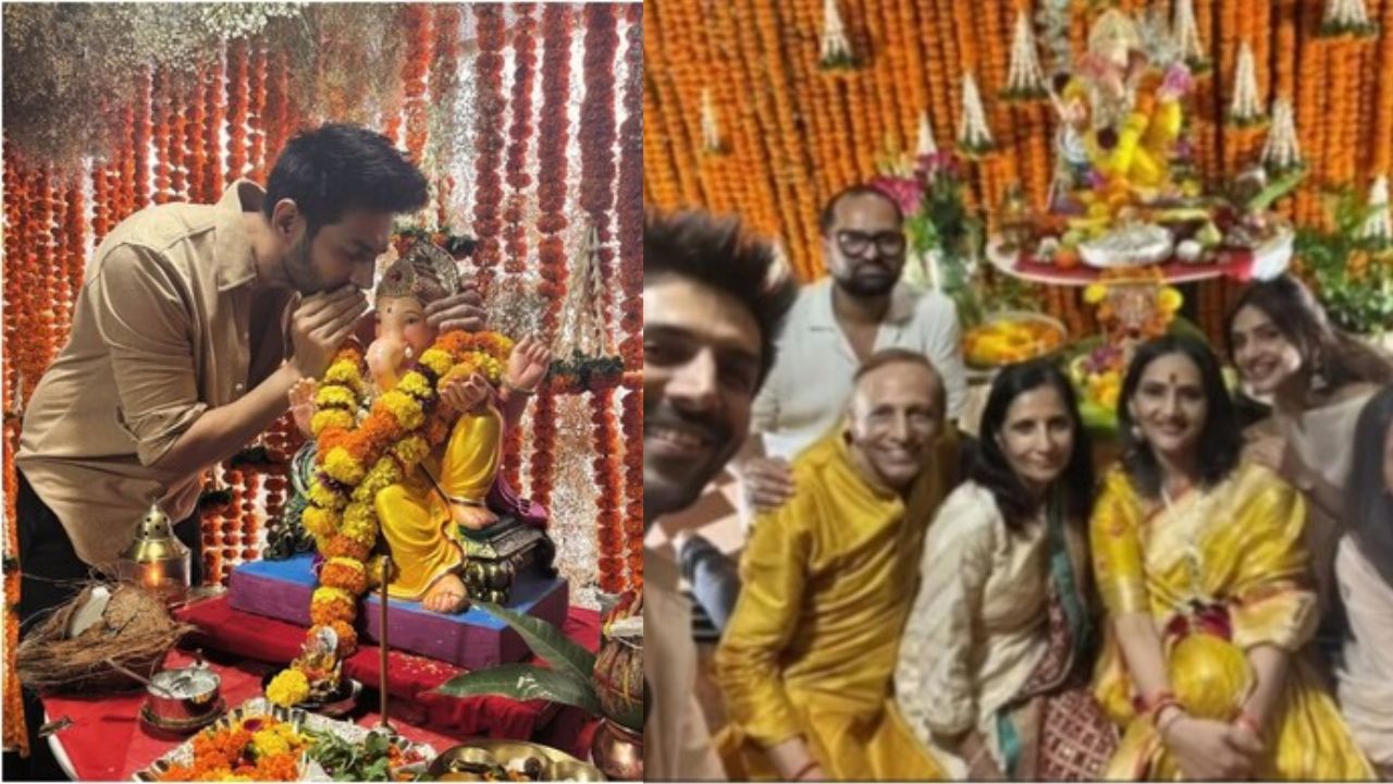Kartik Aaryan–Sree Leela : గణేశ్ వేడుకలో కార్తీక్–శ్రీ లీల ఫ్యామిలీ.. డేటింగ్ రూమర్స్ మళ్లీ హాట్ టాపిక్!