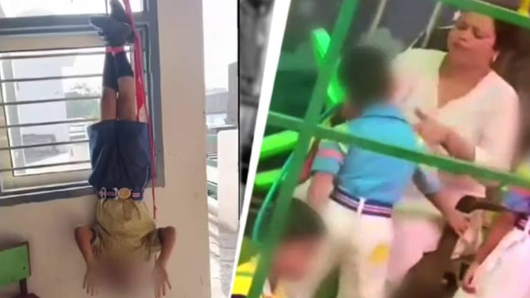 Student: హోం వర్క్ చేయలేదని.. 2వ తరగతి విద్యార్థిని తలక్రిందులుగా వేలాడదీసి కొట్టిన వైనం..