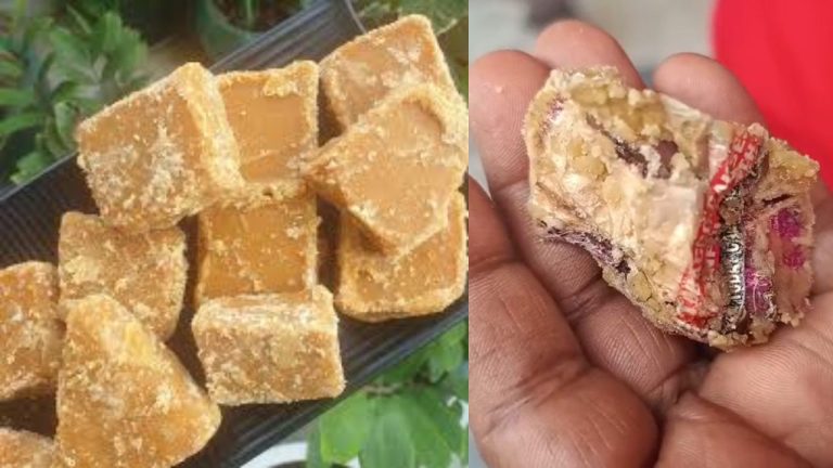 Tobacco Packet: బెల్లంలో నిషేధిత పొగాకు ప్యాకెట్.. దుర్గదేవి భక్తుల ఆగ్రహం