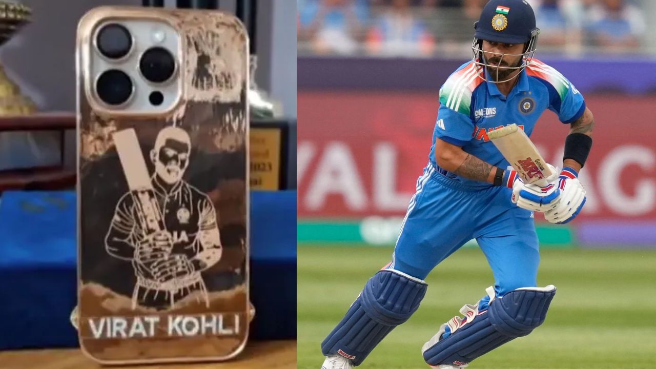 Virat Kohli  Fan: విరాట్‌ కోహ్లీపై పిచ్చి.. మొబైల్ కవర్‌పై బంగారంతో కింగ్ ఫోటో, పేరు!