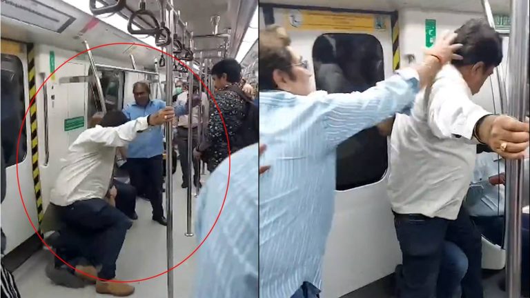 Delhi Metro: ఢిల్లీ మెట్రోలో డబ్ల్యూడబ్ల్యూఈ ఫైటింగ్.. వీడియో వైరల్