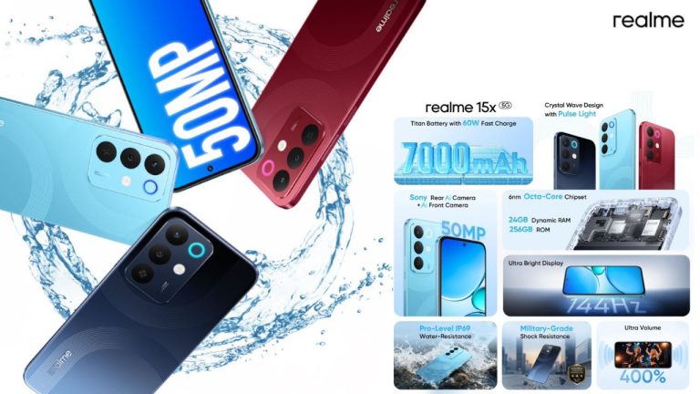 7,000mAh బ్యాటరీ, 50MP సోనీ AI కెమెరా, IP69 రేటింగ్‌తో Realme 15x 5G లాంచ్.. ధర ఎంతంటే?