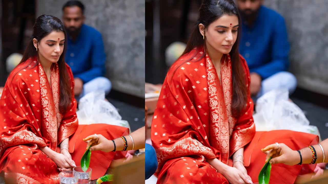 Samantha : కొత్త ఇంట్లో అడుగు పెట్టిన సమంత.. పూజలు