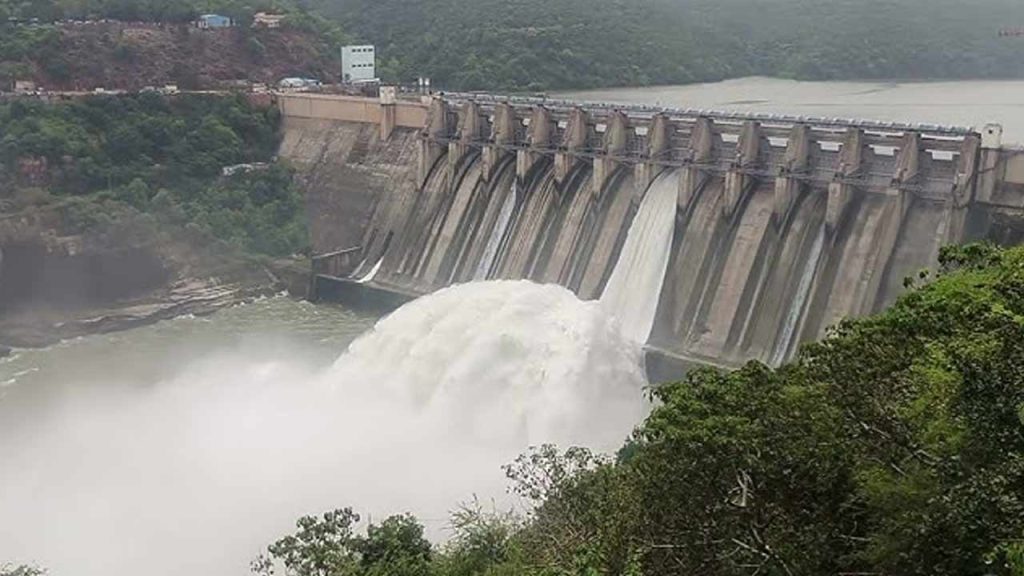Srisailam One Gate Open