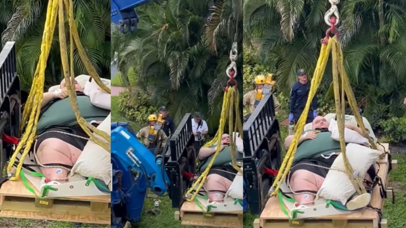 Florida Incident: ఇదేందయ్యా ఇది.. ఇది నేను సూడలే.. 273 కిలోలు ఉన్న క్రేన్ తో ఆస్పత్రికి…