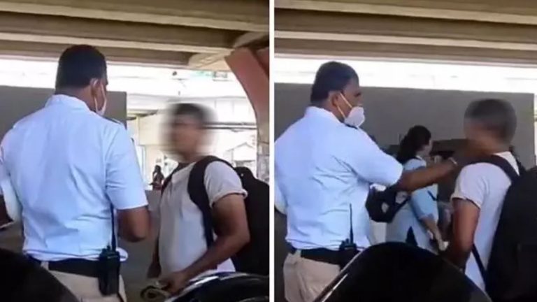 Slaps Biker: సార్ మీరు.. రక్షక భటులా.. భక్షక భటులా..