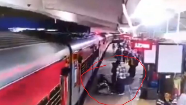 Man Falls Moving Train: జర్ర ఉంటే సచ్చిపోతుంటిరా… రైలు నుంచి కింద పడిన యువకుడు