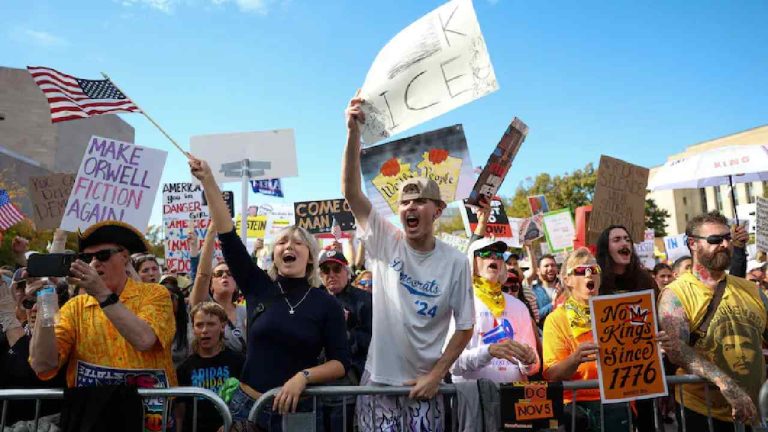 No Kings protests: ట్రంప్‌కు వ్యతిరేకంగా ‘‘నో కింగ్స్’’ నిరసనలు..