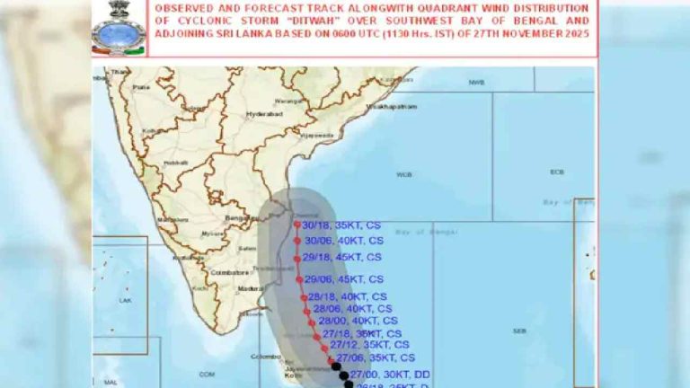 Cyclone Ditwah: ముంచుకొస్తున్న “దిట్వా” తుఫాన్.. తమిళనాడుకు హై అలర్ట్..